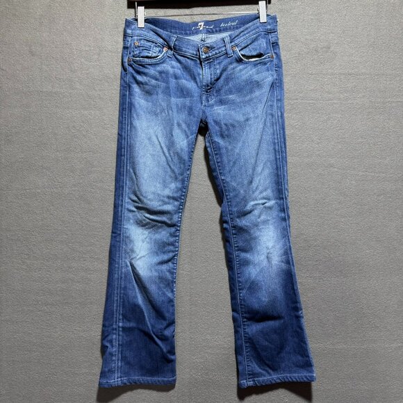 7 For All Mankind Bootcut Jeans Super Soft Size Womens 27 - Picture 1 of 12